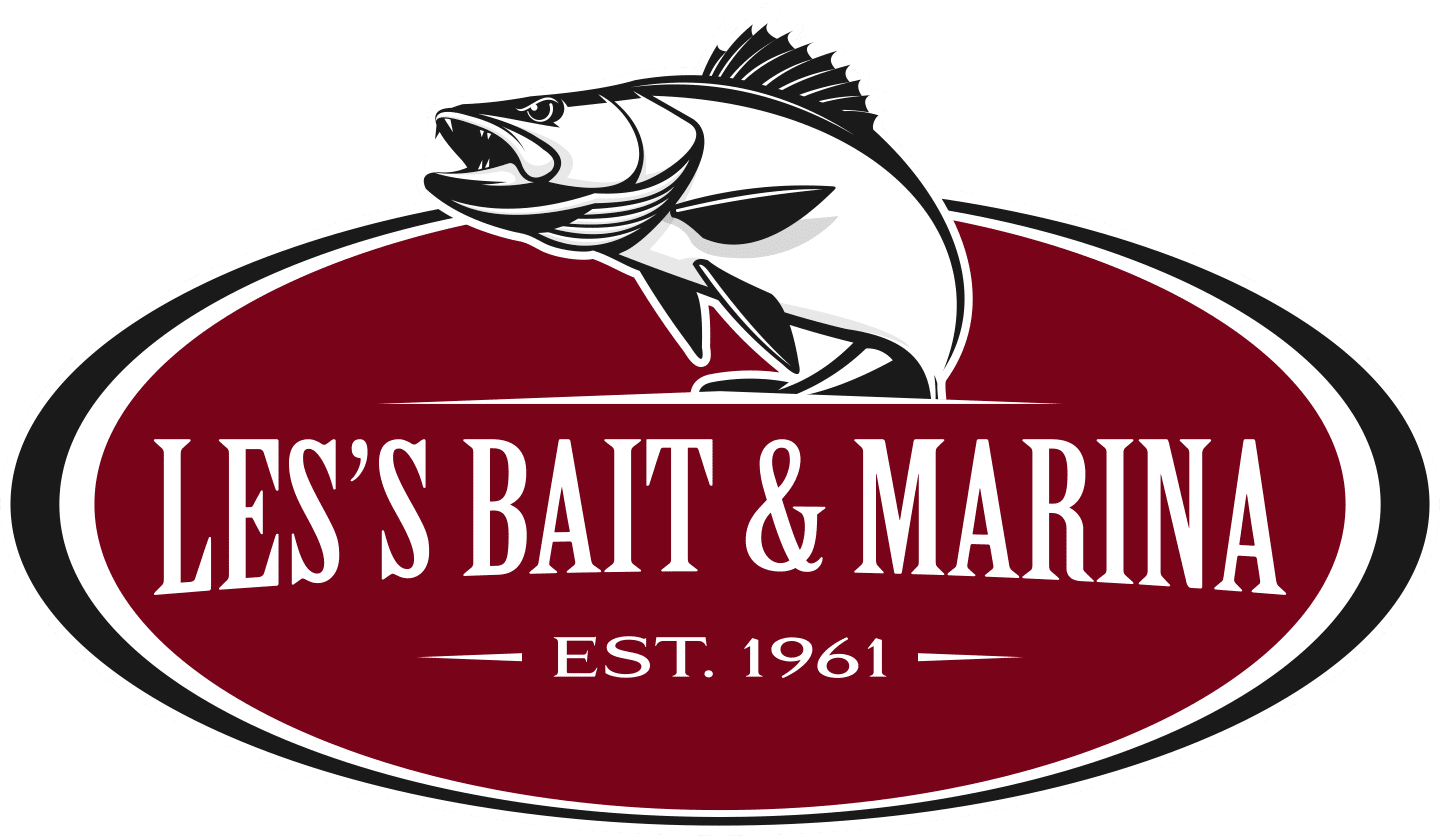 Les's Bait and Marina Transparent Logo Les's Bait & Marina